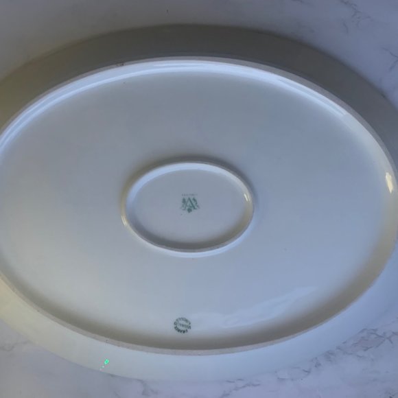 Vignaud Limoges Vintage Oval Platter with Gold Pattern - Picture 3 of 4